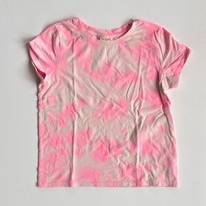 Cat & Jack Pink & Gray Tie-Dye Short Sleeve Tee – Size L (10/12)
